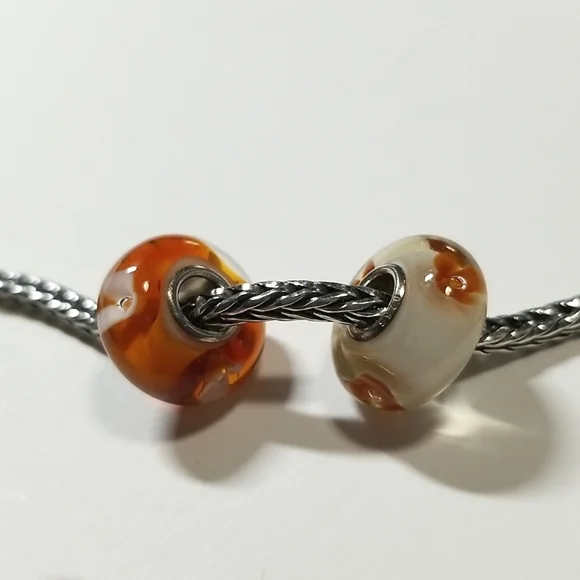 2 x Trollbeads OOAK Bubble Flowers - Picture 4 of 11